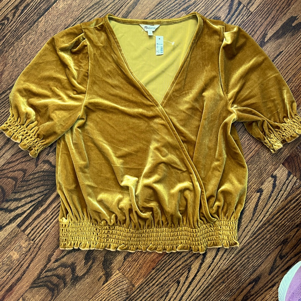Madewell Velvet -Golden Rod - Top